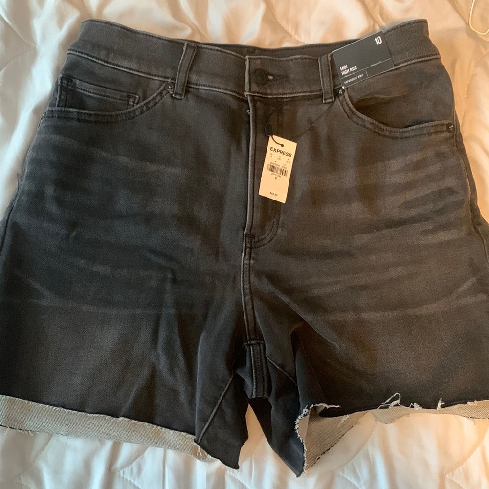 Midi high rise Jean shorts